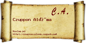 Czuppon Alóma névjegykártya